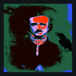 Poster Portrait d'Edgar Allan Poe Pop Art<br><div class="desc">Edgar Allan Poe était un écrivain américain,  surtout connu pour ses nouvelles,  notamment ses contes de mystère et de macabre.</div>