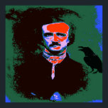 Poster Portrait d'Edgar Allan Poe Pop Art<br><div class="desc">Edgar Allan Poe était un écrivain américain, surtout connu pour ses nouvelles, notamment ses contes de mystère et de macabre.</div>