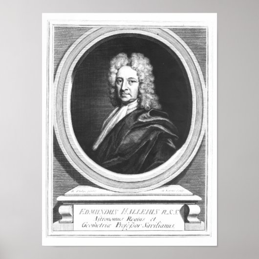 Poster Portrait d'Edmond Halley (Devant)