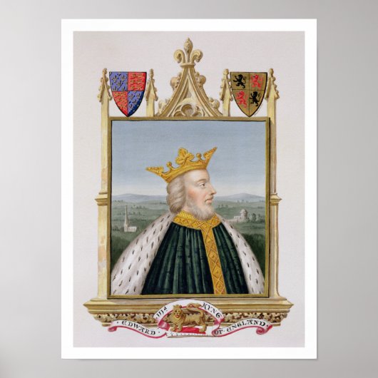 Poster Portrait d'Edward III (1312-77) Roi d'Angleterre (Devant)