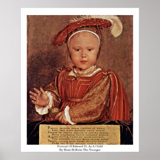 Poster Portrait D'Edward Vi. Enfant (Devant)