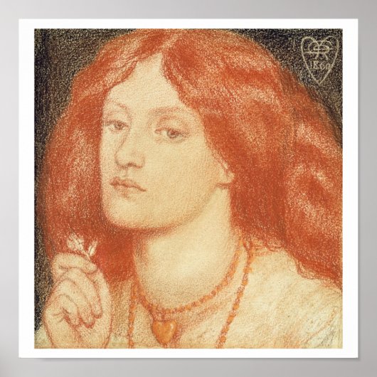 Poster Portrait d'Elizabeth Siddal (1834-62) (Devant)