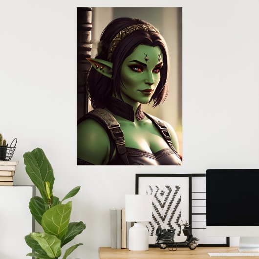 Poster Portrait des femmes Elf ou hybrides | Art AI (Bureau à domicile)