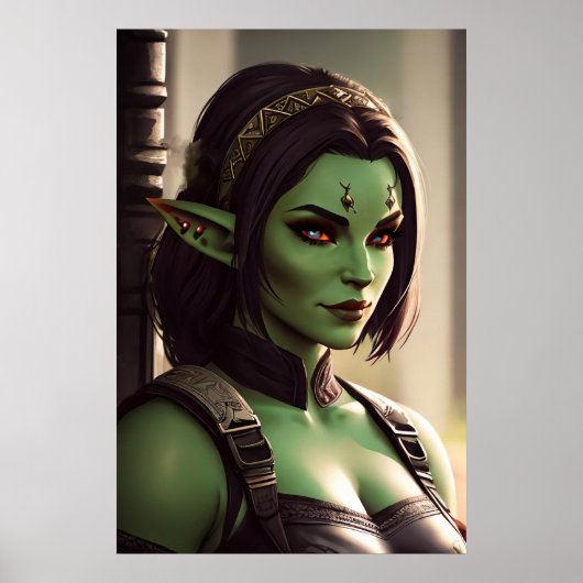 Poster Portrait des femmes Elf ou hybrides | Art AI (Devant)