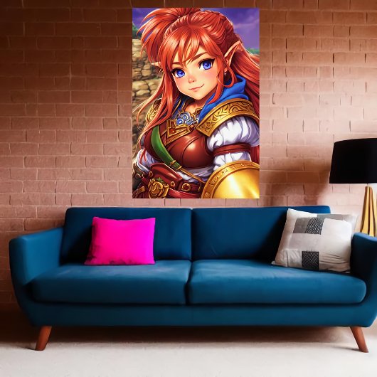 Poster Portrait des femmes hybrides elfe nain | Art AI