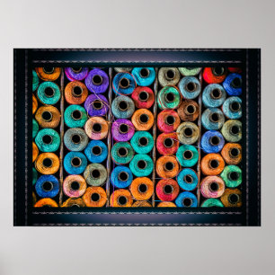 Poster Portrait des fils de couture