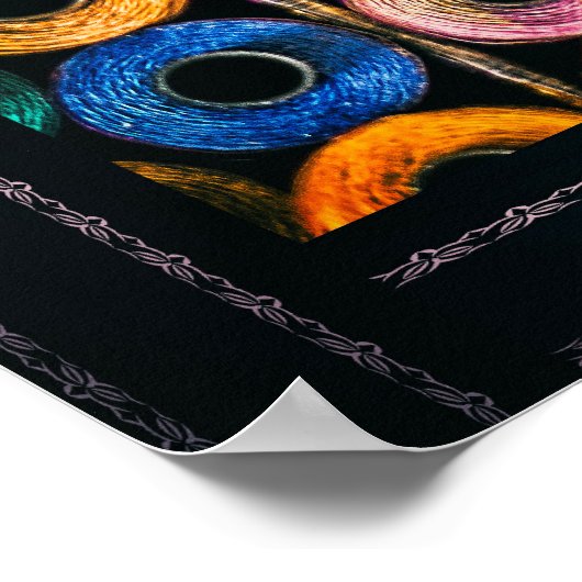 Poster Portrait des fils de couture (Coin)