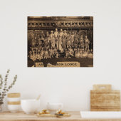 Poster Portrait des francs-maçons de la Loge anglo-saxonn (Cuisine)