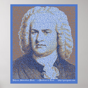 Poster Portrait des textes de JS Bach