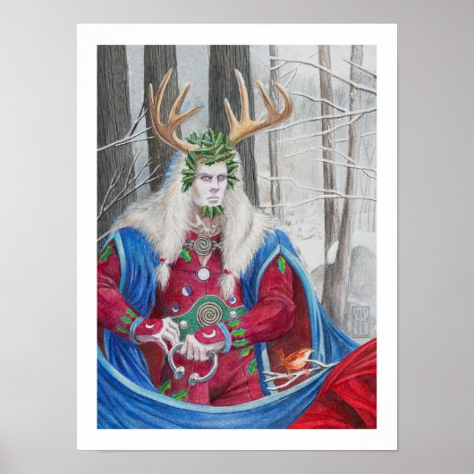 Poster Portrait détaillé du Celtic Holly King (Devant)