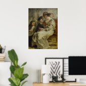 Poster Portrait d'Hélène Fourment (Bureau à domicile)