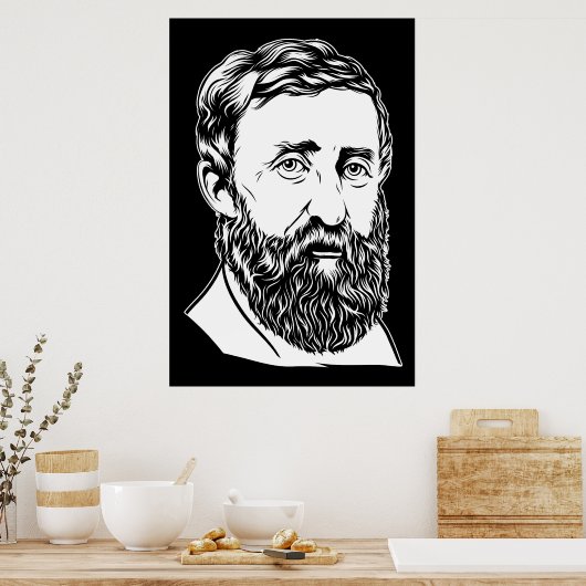 Poster Portrait d'Henry David Thoreau (Cuisine)