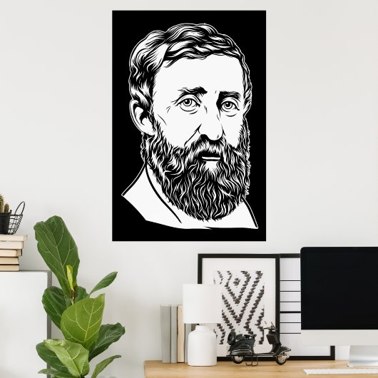 Poster Portrait d'Henry David Thoreau (Bureau à domicile)