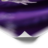 Poster Portrait D'Imaginaire D'Un Dragon Violet Et Blanc (Coin)