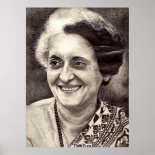 Poster Portrait d'Indira Gandhi