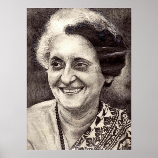 Poster Portrait d'Indira Gandhi (Devant)