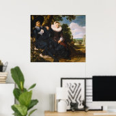 Poster Portrait d'Isaac Massa en Beatrix van der Laen (Bureau à domicile)