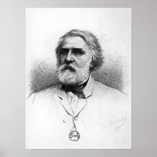 Poster Portrait d'Ivan Turgenev (Devant)