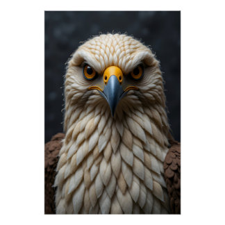 Poster Portrait d'oiseaux feuillés