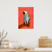 Poster Portrait d'oiseaux gris d'Afrique (Cuisine)