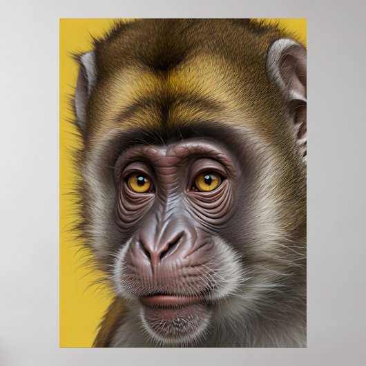 Poster Portrait drôle de singe (Devant)