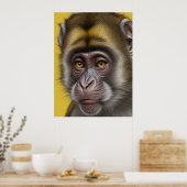 Poster Portrait drôle de singe (Cuisine)