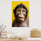 Poster Portrait drôle de singe (Cuisine)