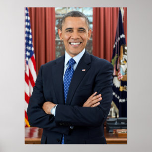 Poster Portrait du bureau ovale, président américain Bara