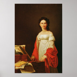 Poster Portrait du chanteur Anna Borunova, 1821