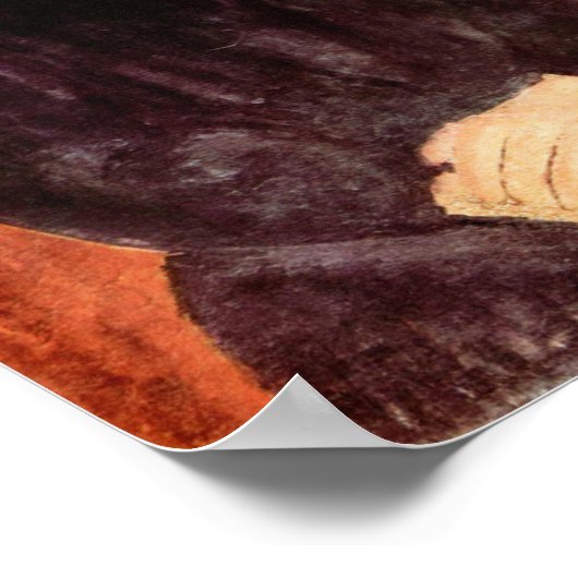 Poster Portrait du col blanc, Modigliani (Coin)