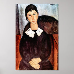 Poster Portrait du col blanc, Modigliani