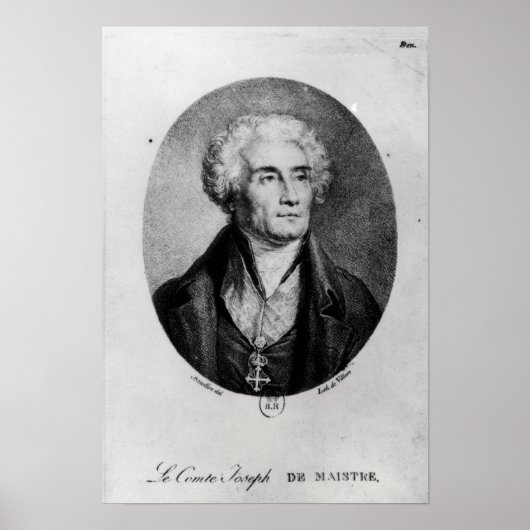 Poster Portrait du comte Joseph de Maistre (Devant)