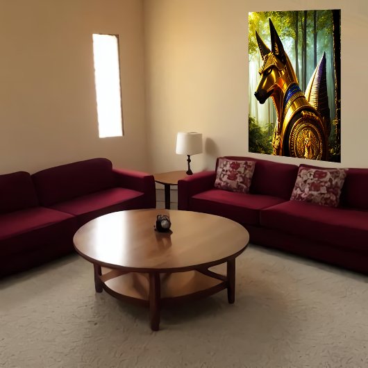 Poster Portrait du Dieu égyptien Anubis | Art AI