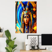 Poster Portrait du Dieu égyptien Osiris | Art AI (Bureau à domicile)