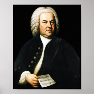 Poster Portrait du grand compositeur Bach
