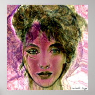 Poster "Portrait du guerrier violet"