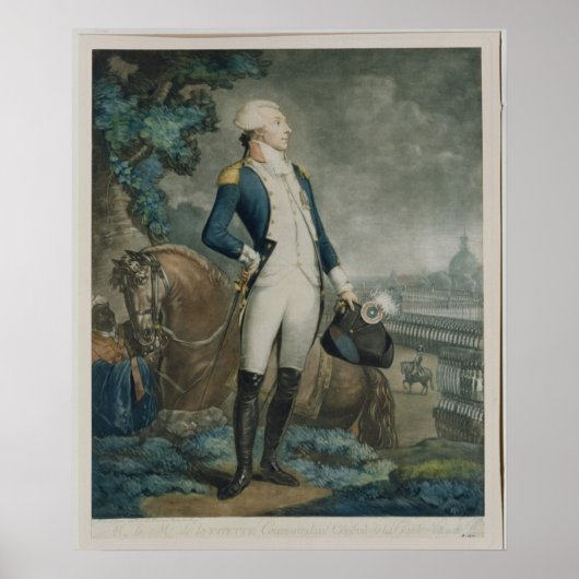 Poster Portrait du marquis de La Fayette (Devant)