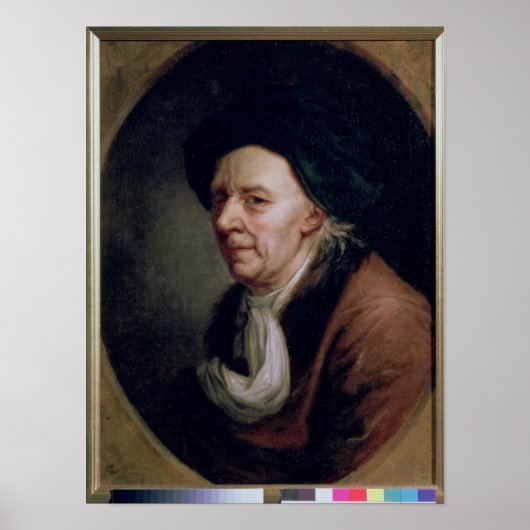 Poster Portrait du mathématicien Leonard Euler (Devant)