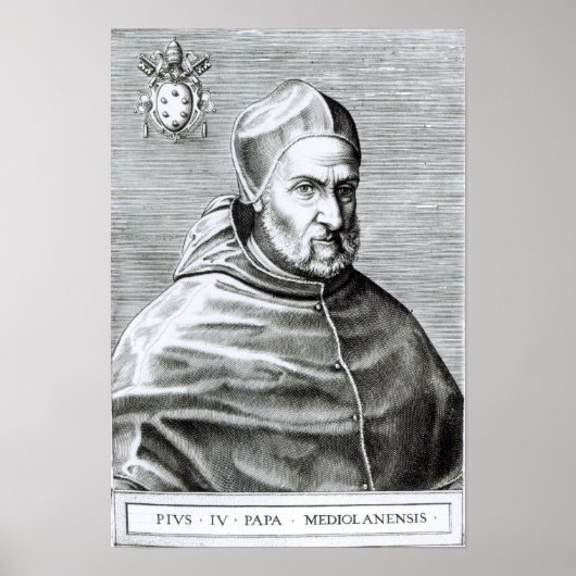 Poster Portrait du Pape Pie IV, 1559 (Devant)