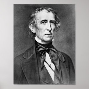 Poster Portrait du président John Tyler - Vers 1860