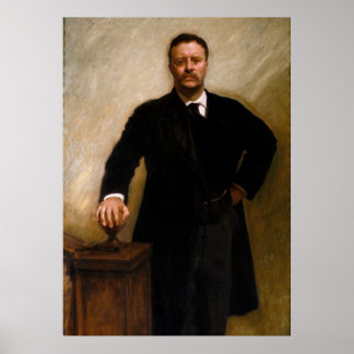 Poster Portrait du président Theodore Roosevelt J.S. Sarg