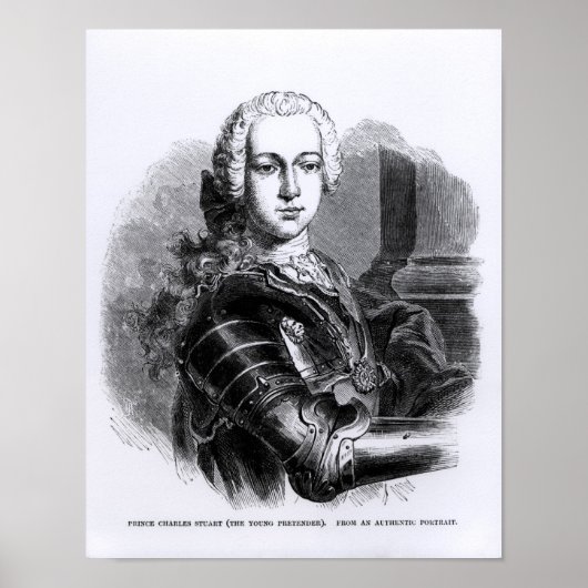 Poster Portrait du Prince Charles Edward Stuart (Devant)