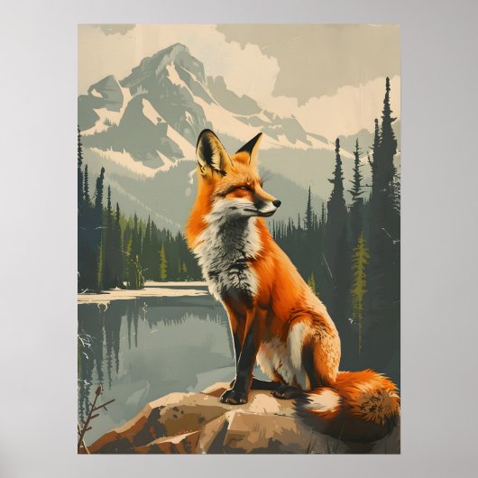 Poster Portrait du Renard Rouge (Devant)