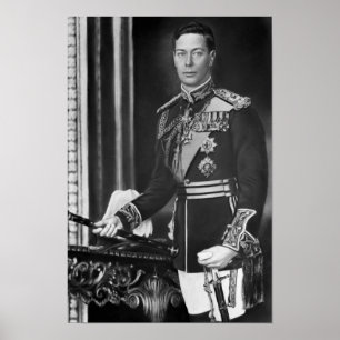 Poster Portrait du roi George VI d'Angleterre - vers 1940