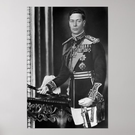 Poster Portrait du roi George VI d'Angleterre - vers 1940 (Devant)