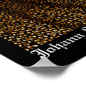 Poster Portrait du texte JS Bach (Coin)