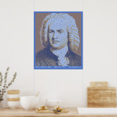 Poster Portrait du texte JS Bach (Cuisine)