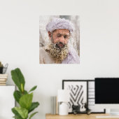 Poster Portrait d'un Afghan âgé (Bureau à domicile)