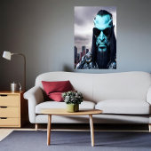 Poster Portrait d'un alien bleu avec lunettes de soleil |