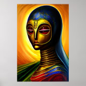 Poster Portrait d'un alien robotique | Art AI (Devant)